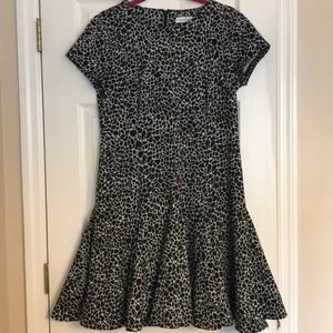 Fit and flare leopard print dress